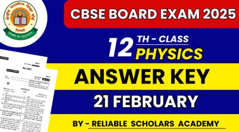 CBSE Class 12 Physics Answer Key 2025